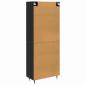 Preview: Highboard 2 pcs Schwarz Eichen-Optik 69,5 x 34 x 180 cm