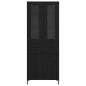 Preview: Highboard 2 pcs Schwarz Eichen-Optik 69,5 x 34 x 180 cm