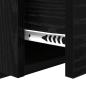 Preview: Kopfteil mit Schrank 3 Stk. Schwarz Eichen-Optik Holzwerkstoff