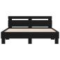 Preview: Bettrahmen Schwarz Eichen-Optik 160 x 200 cm Holzwerkstoff
