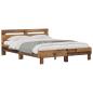 Preview: Bettrahmen mit Kopfteil Altholz 140 x 200 cm Holzwerkstoff