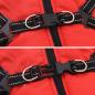 Preview: ARDEBO.de - Hundemantel mit Geschirr Rot M Fleece und Polyester