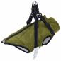 Preview: ARDEBO.de - Hundemantel mit Geschirr Olivegrün XL Fleece und Polyester