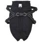 Preview: ARDEBO.de - Hundemantel mit Geschirr Schwarz XL Fleece und Polyester