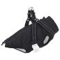 Preview: ARDEBO.de - Hundemantel Schwarz L40 Fleece und Polyester