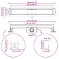 Preview: 2 in 1 Duschabfluss Silber 50 cm Edelstahl 304