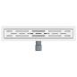 Preview: Duschabfluss mit Liniendesign Silber 50 cm Edelstahl 304