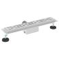 Preview: Duschabfluss mit Liniendesign Silber 50 cm Edelstahl 304