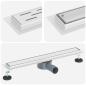 Preview: ARDEBO.de - Duschablauf 2-in-1 mit 360° Siphon Silber 60 cm Edelstahl 304