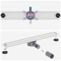 Preview: Duschablauf 2-in-1 mit 360° Siphon Silber 70 cm Edelstahl 304