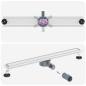 Preview: Duschablauf 2-in-1 mit 360° Siphon Silber 80 cm Edelstahl 304