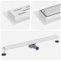 Preview: Duschablauf 2-in-1 mit 360° Siphon Silber 90 cm Edelstahl 304