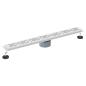 Preview: ARDEBO.de - 362 Grad Duschabfluss mit Linien-Design Silber 80 cm