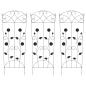 Preview: Gartenzaun Spalier 3 pcs Schwarz 112 x 40 cm Stahl