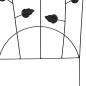 Preview: Gartenzaun Spalier 3 pcs Schwarz 112 x 40 cm Stahl