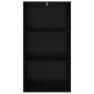 Preview: Bücherregal 60 x 30 x 114 cm Holzwerkstoff Schwarz Eichen-Optik