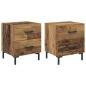 Preview: Nachttisch 2 pcs Altholz 40 x 35 x 47,5 cm Holzwerkstoff