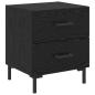 Preview: Nachttisch 2 pcs Schwarz Eichen-Optik 40 x 35 x 47,5 cm