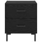 Preview: Nachttisch 2 pcs Schwarz Eichen-Optik 40 x 35 x 47,5 cm