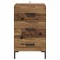 Preview: Nachttisch mit Schubladen Altholz 40 x 40 x 66 cm Holzwerkstoff