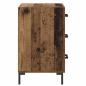 Preview: Nachttisch mit Schubladen Altholz 40 x 40 x 66 cm Holzwerkstoff