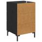 Preview: Nachttisch Schwarz Eichen-Optik 40 x 40 x 66 cm Holzwerkstoff