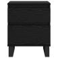 Preview: Nachttisch 2 pcs Schwarz Eichen-Optik 40 x 35 x 50 cm