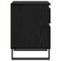 Preview: Nachttisch 2 pcs Schwarz Eichen-Optik 40 x 35 x 50 cm