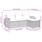Preview: 4-tlg. Garten-Sofagarnitur mit Kissen Schwarz Poly Rattan