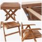Preview: Garten Essgruppe 4 pcs Braun Massivholz Teak