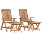 Preview: Garten Essgruppe 4 pcs Braun Massivholz Teak