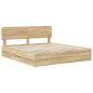 Preview: Bettrahmen Sonoma-Eiche 200 x 200 cm Ingenieurs Holz