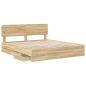 Preview: Bettrahmen Sonoma-Eiche 200 x 200 cm Ingenieurs Holz