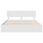 Preview: Bettrahmen mit Schubladen Weiß 180 x 200 cm Ingenieurs Holz