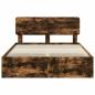 Preview: Bettrahmen Geräucherte Eiche 160 x 200 cm Ingenieurs Holz