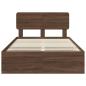 Preview: Bettrahmen Braun Eichen-Optik 120 x 200 cm Ingenieurs Holz