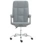 Preview: Bürostuhl mit Liegefunktion Hellgrau Stoff