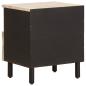 Preview: ARDEBO.de - Nachttisch 2 pcs Weiß 40 x 33 x 46 cm Massivholz Mango