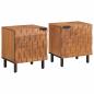 Preview: ARDEBO.de - Nachttisch 2 pcs Braun 40 x 33,5 x 46 cm Massivholz Mango