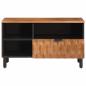 Preview: ARDEBO.de - TV-Schränk mit Regal Akazienbraune Oberfläche 80 x 33,5 x 46 cm