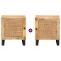 Preview: Nachttisch 2 pcs Natur 40 x 33,5 x 46 cm Massivholz Mango