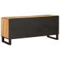 Preview: TV-Schränk mit Regal Braun 105 x 33 x 46 cm Massivholz Mango