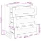 Preview: ARDEBO.de - Sideboard Braun 60 x 33,5 x 75 cm Massivholz Mango