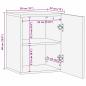 Preview: Badezimmer Hängeschrank Braun 38 x 33 x 48 cm Massivholz Mango