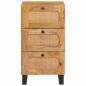 Preview: ARDEBO.de - Sideboard mit Speicher Braun 40 x 33,5 x 75 cm Massivholz Mango
