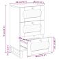 Preview: Sideboard mit Speicher Braun 40 x 33,5 x 75 cm Massivholz Mango