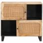 Preview: Sideboard mit Speicher Braun 80 x 33,5 x 75 cm Massivholz Mango