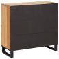 Preview: Sideboard mit Speicher Braun 80 x 33,5 x 75 cm Massivholz Mango