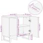 Preview: Waschbeckenschrank Natur 62 x 33 x 58 cm Massivholz Mango