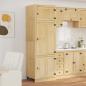 Preview: ARDEBO.de - Schrank mit Regal Honig 60 x 32 x 40 cm Massives Kiefernholz